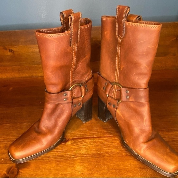 Michael Kors Collection Leather Cowboy Boots size 7.5 Made in Italy - Picture 8 of 17